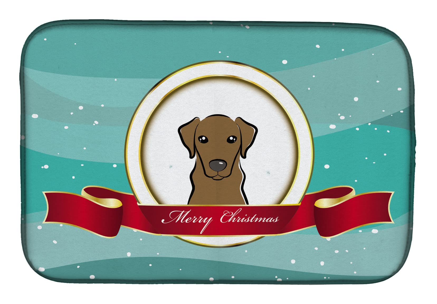 Tapete escurridor de platos con diseño de labrador para una cocina limpia y acogedora