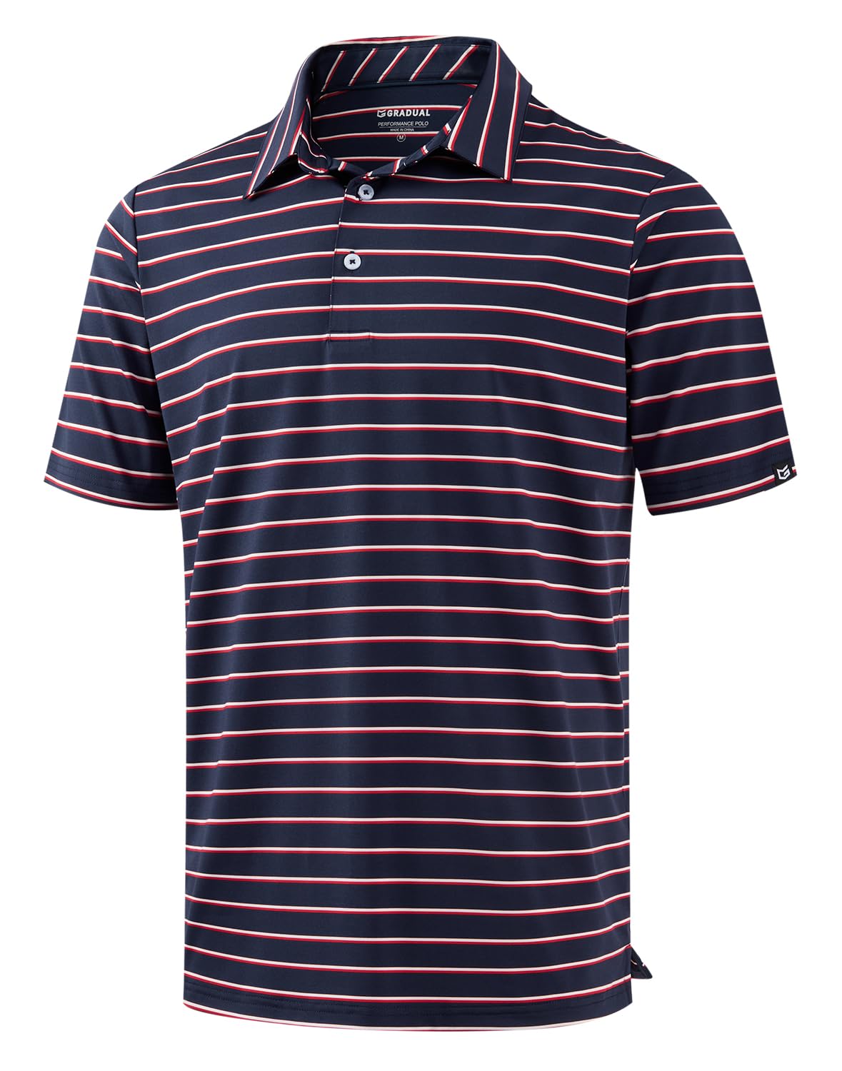 G Gradual Mens Golf Shirt Dry Fit Moisture Wicking Performance Short Sleeve Striped Polo Shirts for Men Dressy Casual — view 25