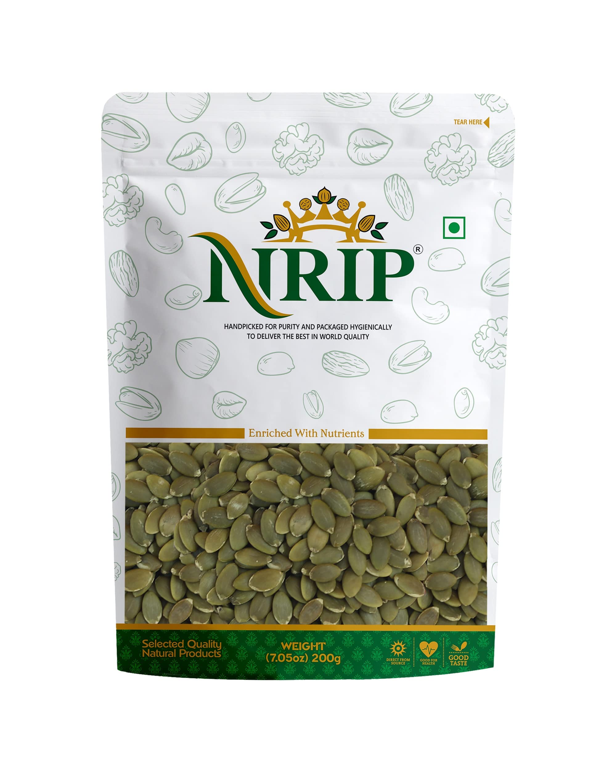 NRIP Pumpkin Seeds Raw 200 Gm (B09WDZCN5L) Amazon Price History, Amazon Price Tracker