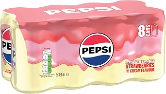 Pepsi Treats Strawberries & Cream, 8 x 330ml