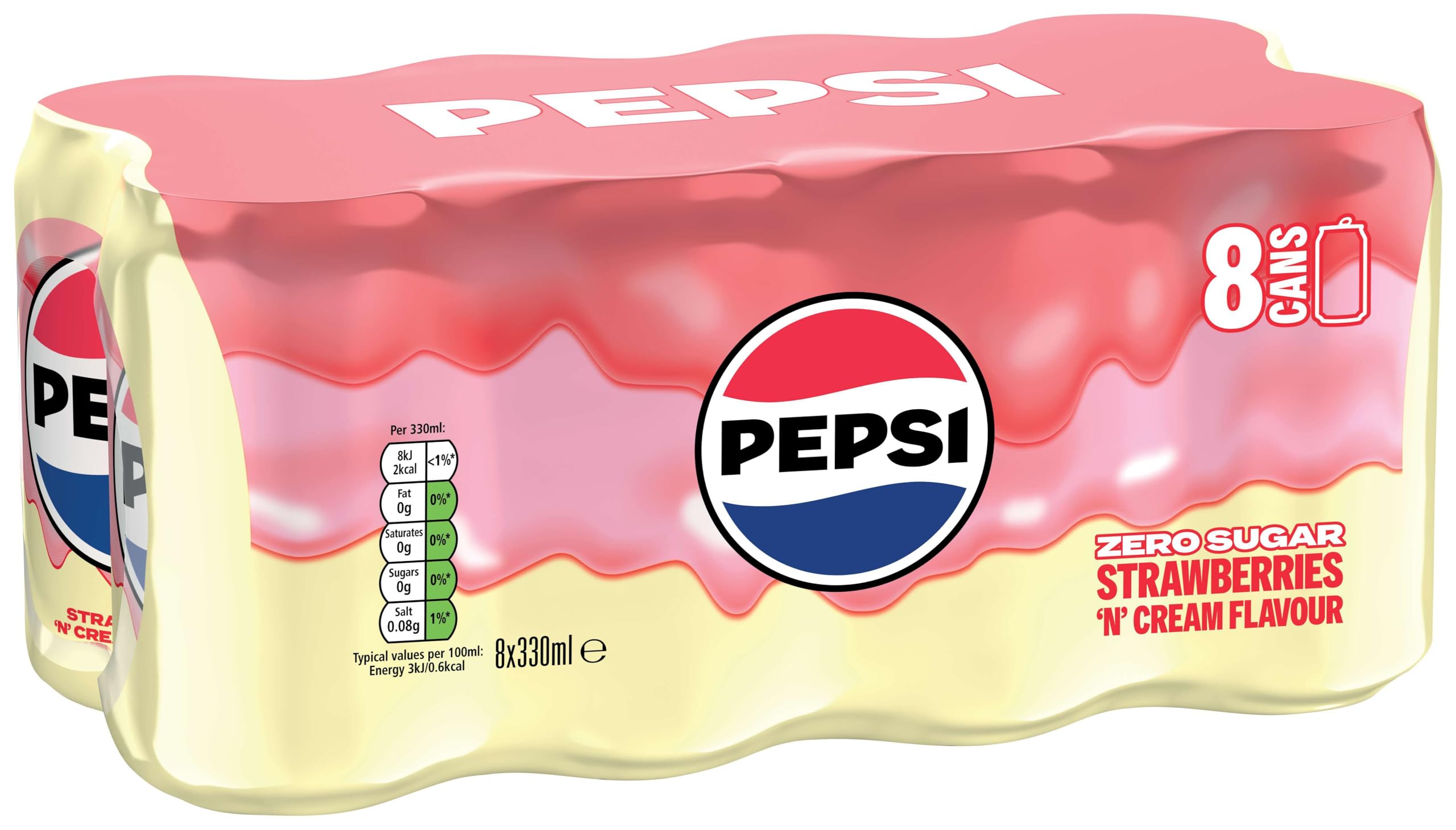 Pepsi Tratta fragole e crema, 8 x 330 ml