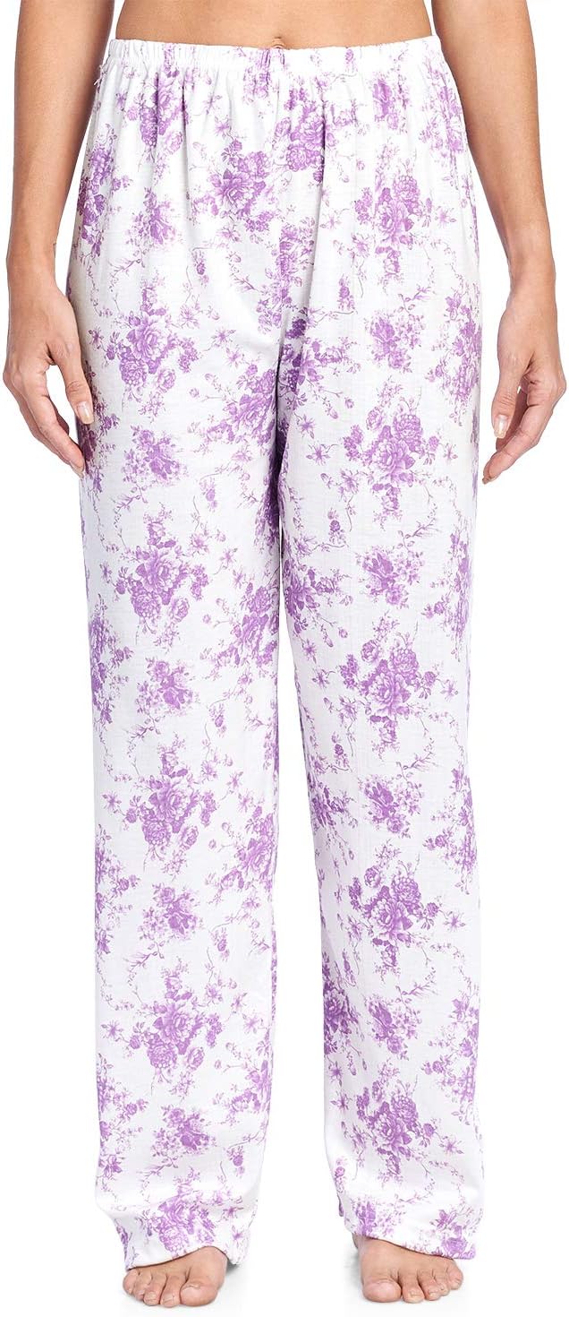 Casual Nights Women's Embroidered Contrast Print Long Sleeve Pajama Set - Image 4