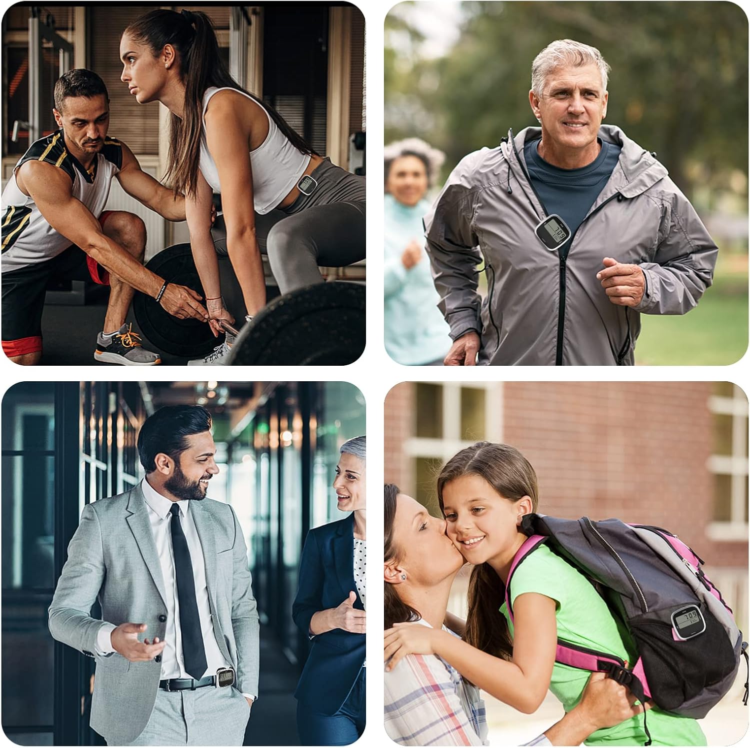 Pedometer for Walking Steps and Miles Clip On for Seniors Pedometers Step Counter Step Tracker with Clock, for Calories, Set Step Goal : Sports & Outdoors