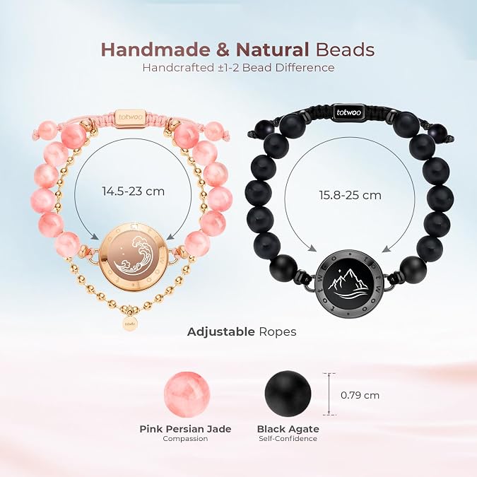 TOTWOO Long Distance Touch Bracelets with Vibration Function