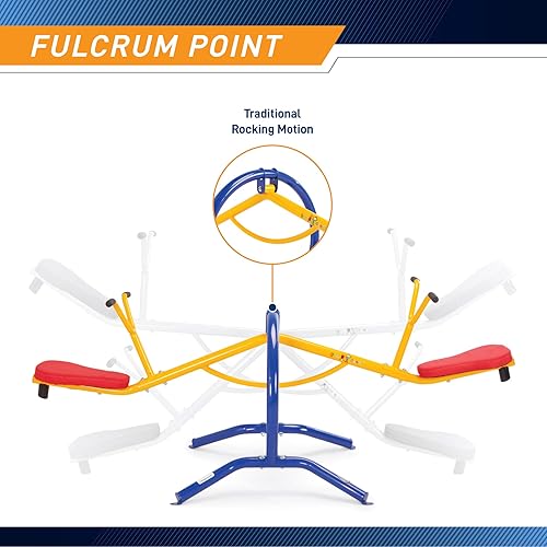 Miniatura 4 de Gym Dandy Teeter-Totter Home Seesaw Playground Set TT-210, multicolor, 37.00 x 31.00 x 85.50 pulgadas