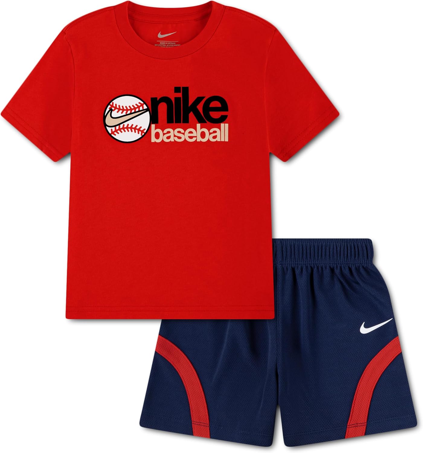 Nike Boys' Sports Ball Graphic T-shirt and Mesh Shorts 2-piece Outfit Set