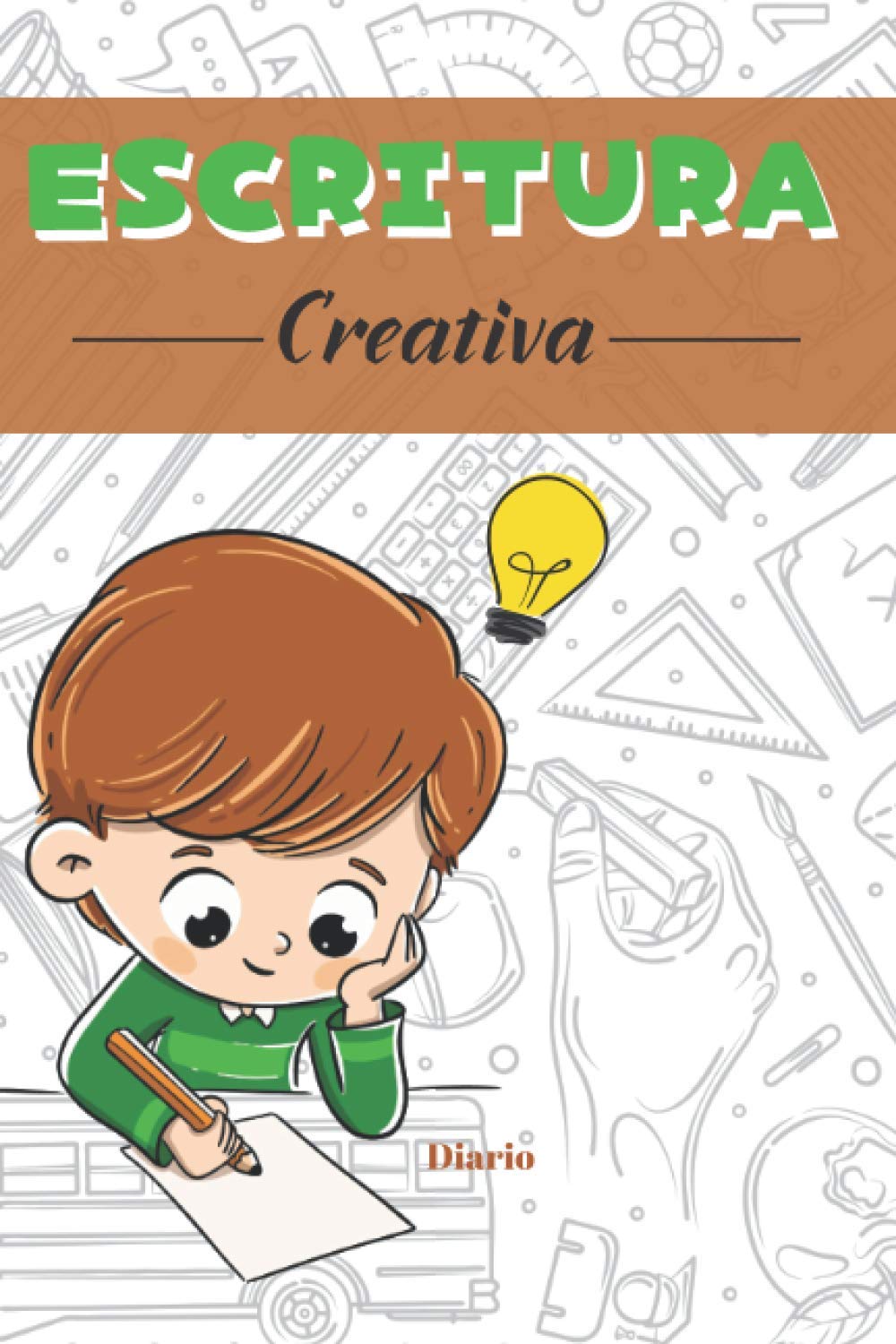 Escritura creativa: Diario para dibujar y escribir, regalo para niños principiantes de escritor
