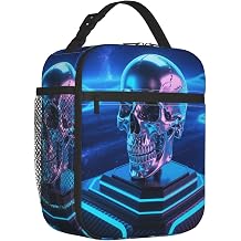 Lunch Bag for Men Women Adults Insulated Lunch Box,Leakproof Cooler Food Lunch Containers Titanium Skull Reusable Lunch Tote Bags Cute LunchBox for Work, Travel, Outdoor