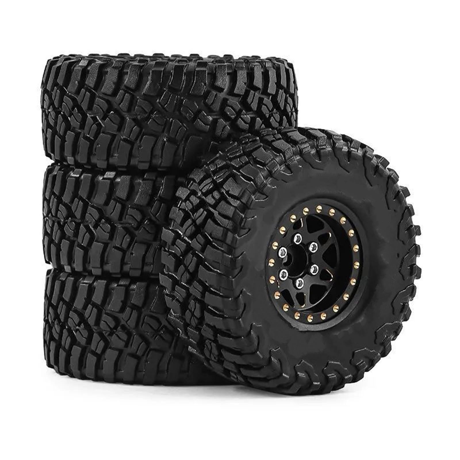 Per TRX4M Per SCX24 Per FMS Per Ascent-18 1/18 RC Auto Parti Di Aggiornamento Pneumatici Ruote Da 1.0 Pollici D399/Cerchi In Ottone D398 Ricambi Modellini RC