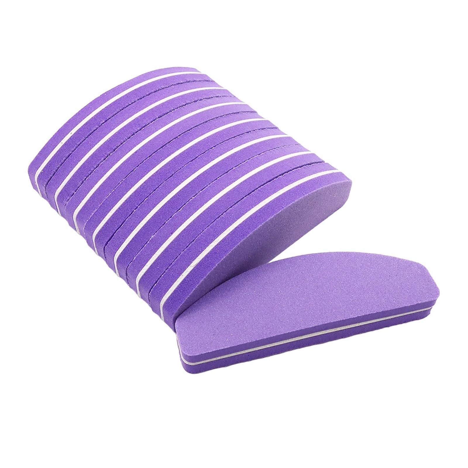 5 uds bloque de esponja lima uñas grano 180/240 púrpura pulidor Gel lijado herramientas manicura
