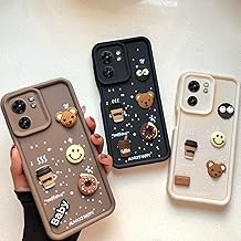 COLORflow Back Cover Compatible with Motorola Moto Edge 40 5G | Cute Fun Cartoon 3D Ball Coffee Silicone Case (Brown) | Designer Camera and Body Protected Back Cover