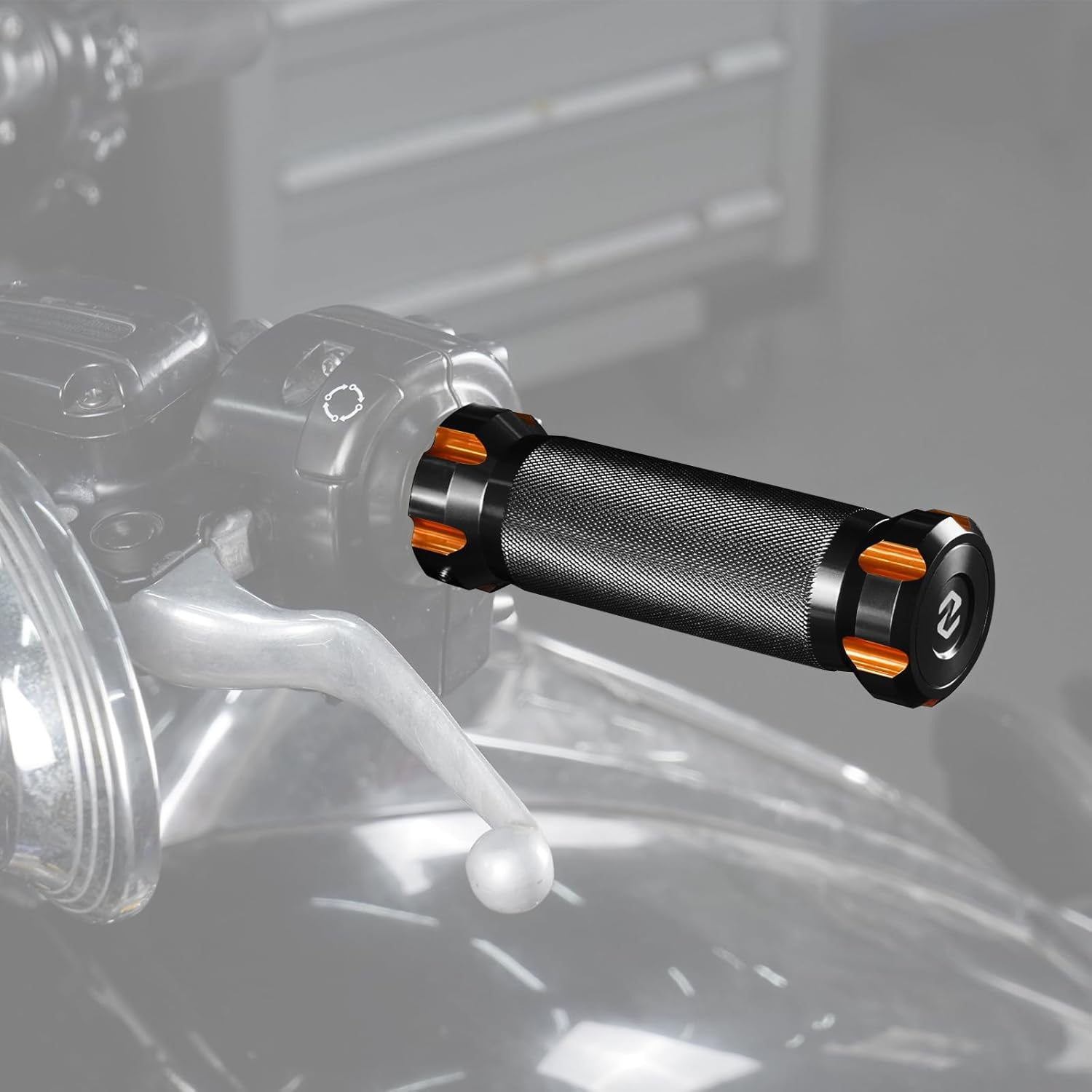 NICECNC Orange Motorcycle Handlebar Grips Grips for Palms Hand Holding Grips Compatible with Harley CVO Limited FLHTKSE 2014-2021, Road Glide Limited FLTRK 2020-2022, See Fitment