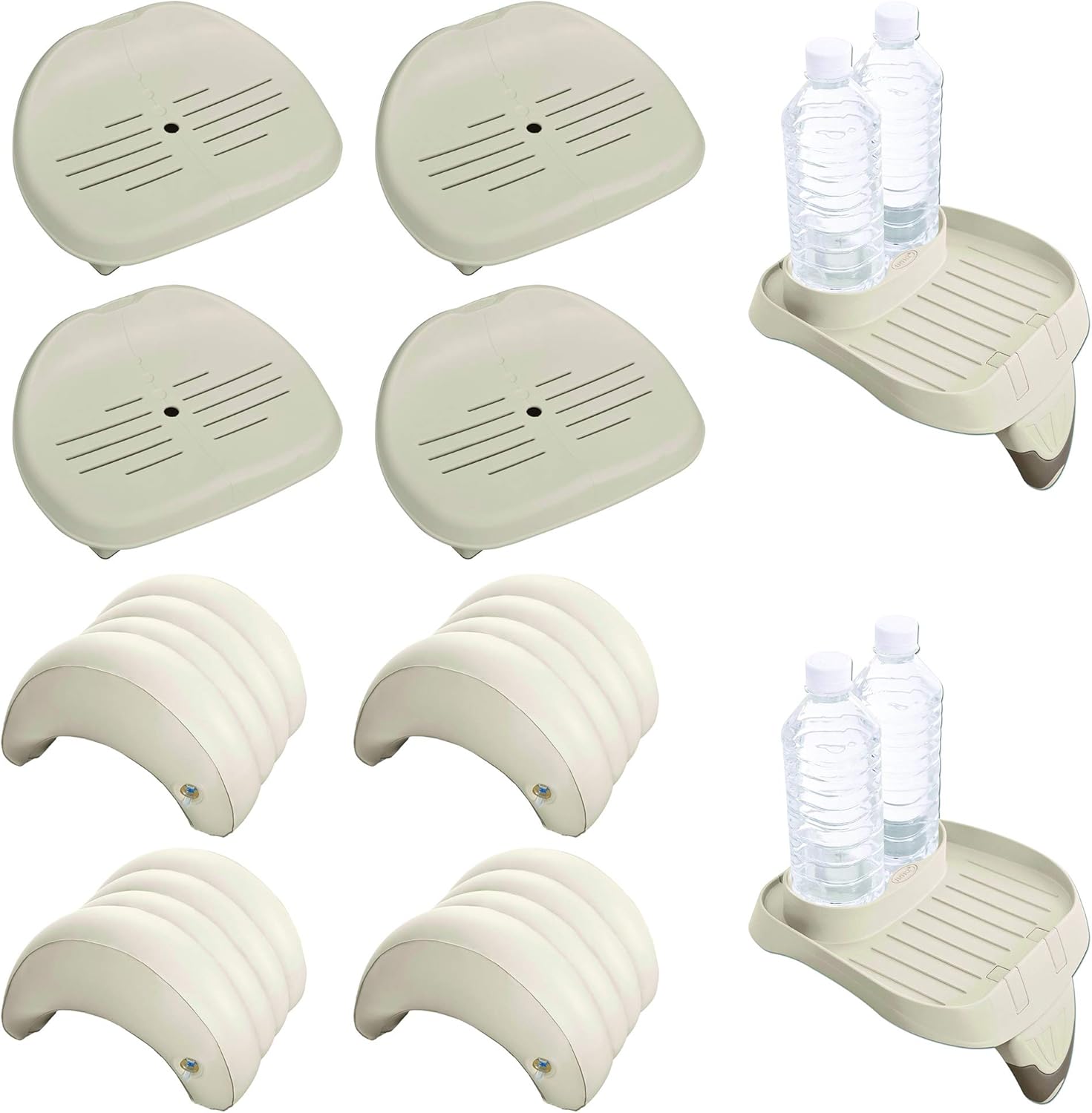 Intex Inflatable HotTub Seat(4),Attachable Cup Holder(2