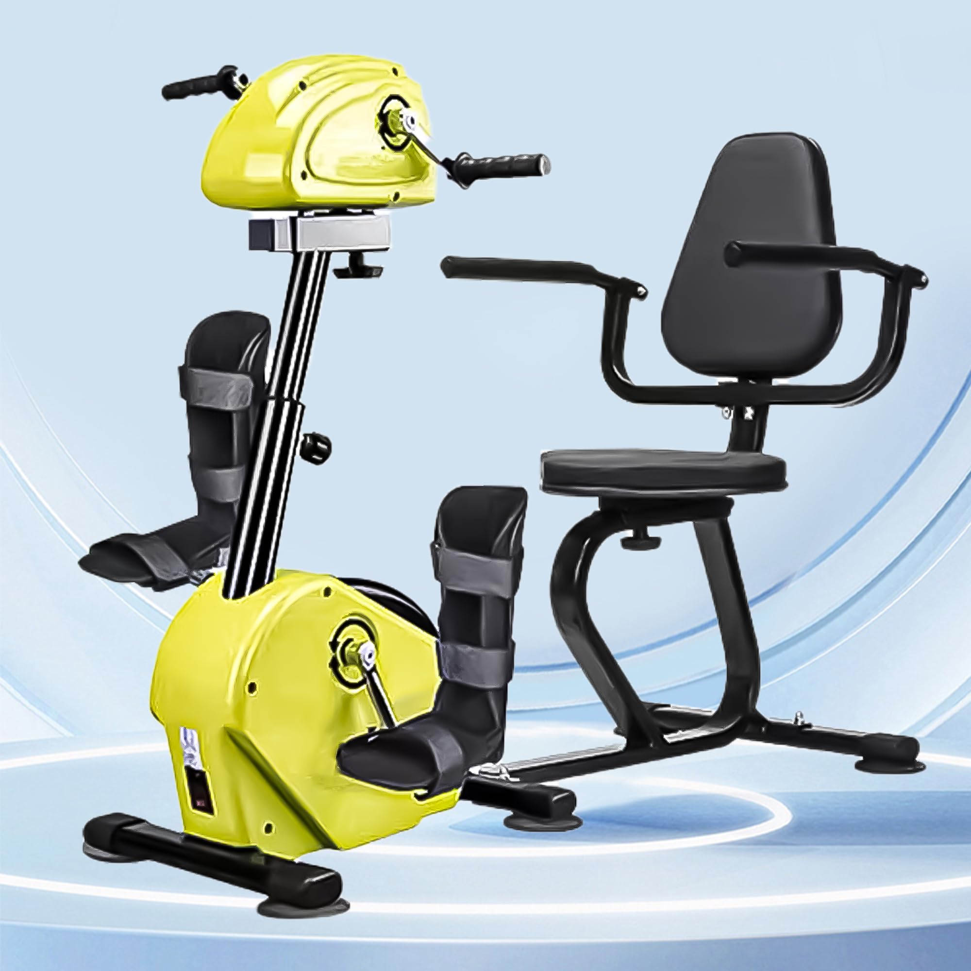 Cyclette per braccia e gambe – Pedale ginnico con 10 livelli di resistenza, telecomando senza fili, allenamento cardio a basso impatto, per fitness a casa