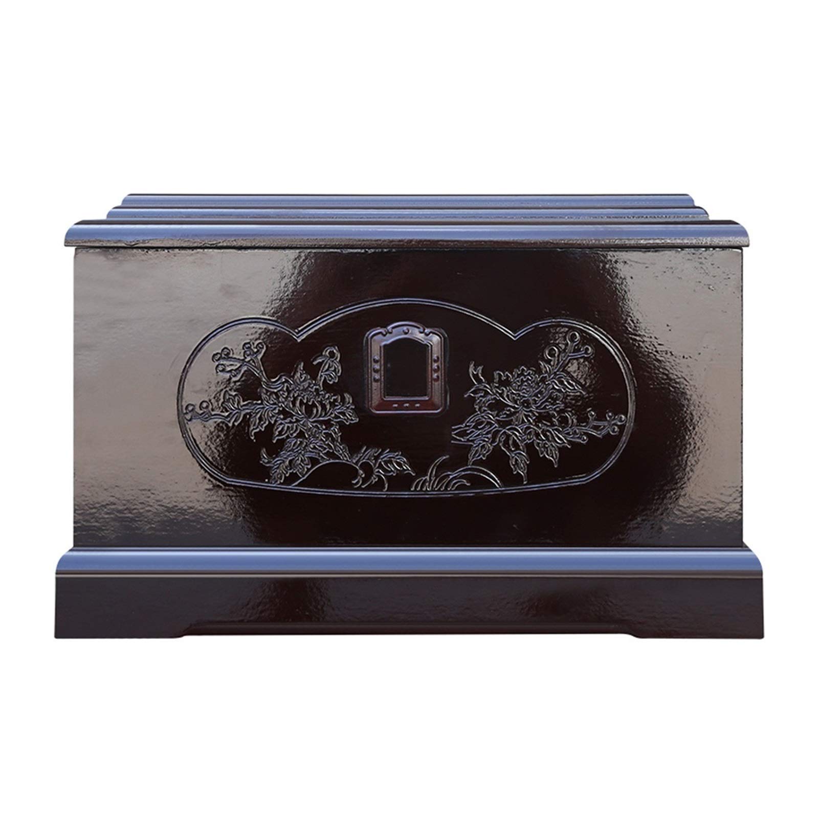 YTBHSHXZ urn， Ashes Urns for Human Adult, Oversized Cremation Urn Woodcarving Orchid Pattern Fine Texture