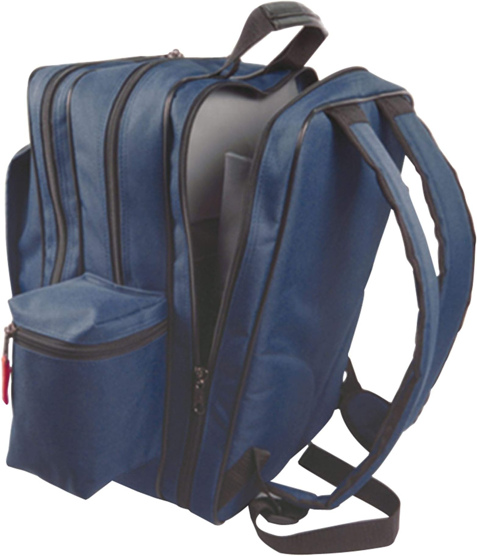21st Century Plus Home Care Backpack: Waterproof 600D, Ergonomic Straps, Lockable Zippers - Laptop Sleeve & Mesh Pockets, 11.5"x9"x16", Navy