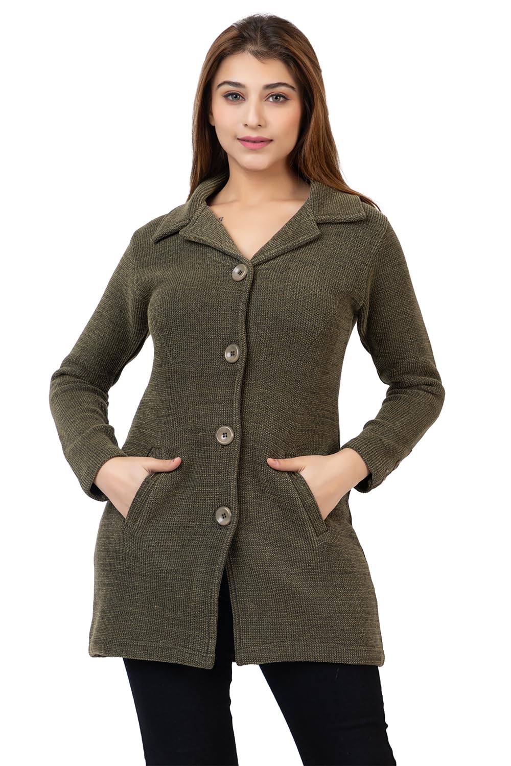 twenty me Winter Wear Casual Full Sleeve with Pockets Women's Long Cardigans (4576)-picture-36