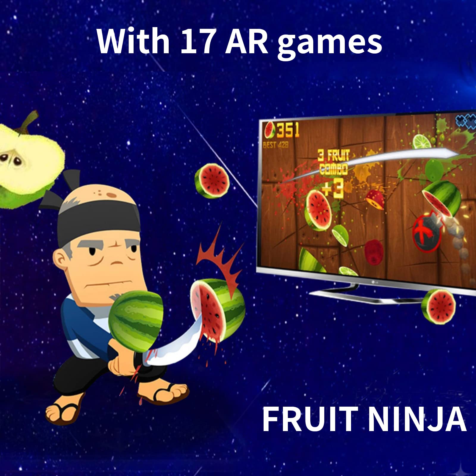 Consola de juegos para niños y adultos, sistema de videojuegos retro con 100+ juegos,17 juegos AR de cámara, 2 controladores de juegos,Salida HD, regalo de juguete para niños y niñas a partir