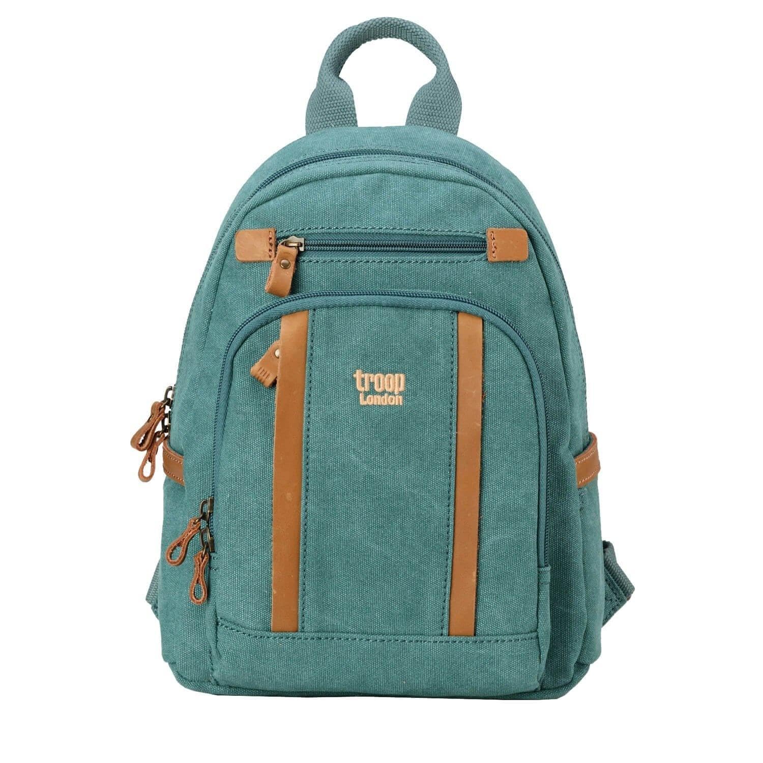 TRP0255 Troop London Classic Canvas Backpack - Small - Turquoise