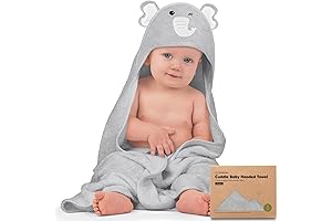 KeaBabies Baby Hooded Towel: Super Soft and Gentle Elephant-Themed Towel for Babies and Toddlers