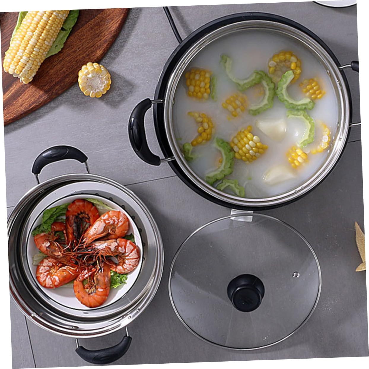 Vaporera para Cocinar de Acero Inoxidable 2, 5 L, Juego 1
