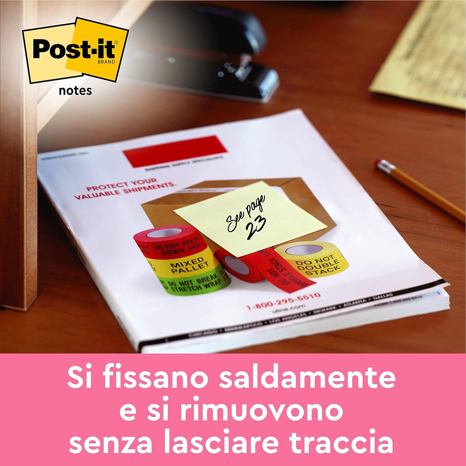 Post-it Canary Yellow Foglietti Adesivi 76 mm x 76 mm, Confezione da 24 blocchetti, 100 Fogli per blocco