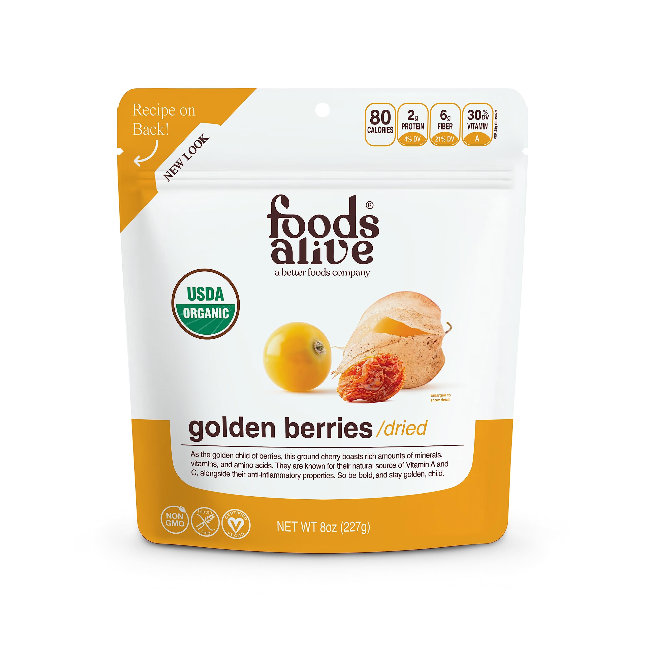 Foods AliveSuperfoods, Golden Berries, 8 oz (227 g)