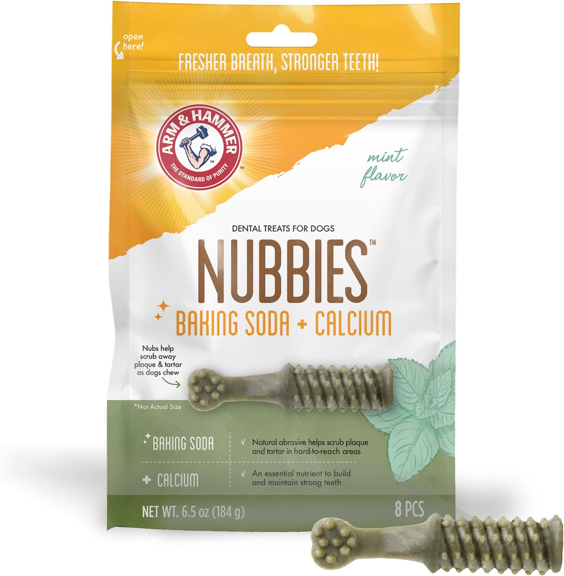 Arm & Hammer Dog Dental Treats | Dental Chews to Fight Bad Breath, Plaque & Tartar Without Toothpaste or Brushing | Great for Small, Medium or Large Dogs 1-Pack FFP7617PS
