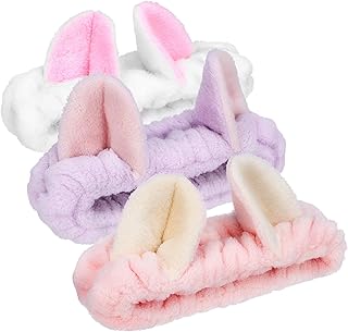 3Pcs Spa Headbands for Women, Elastic Soft Fa...