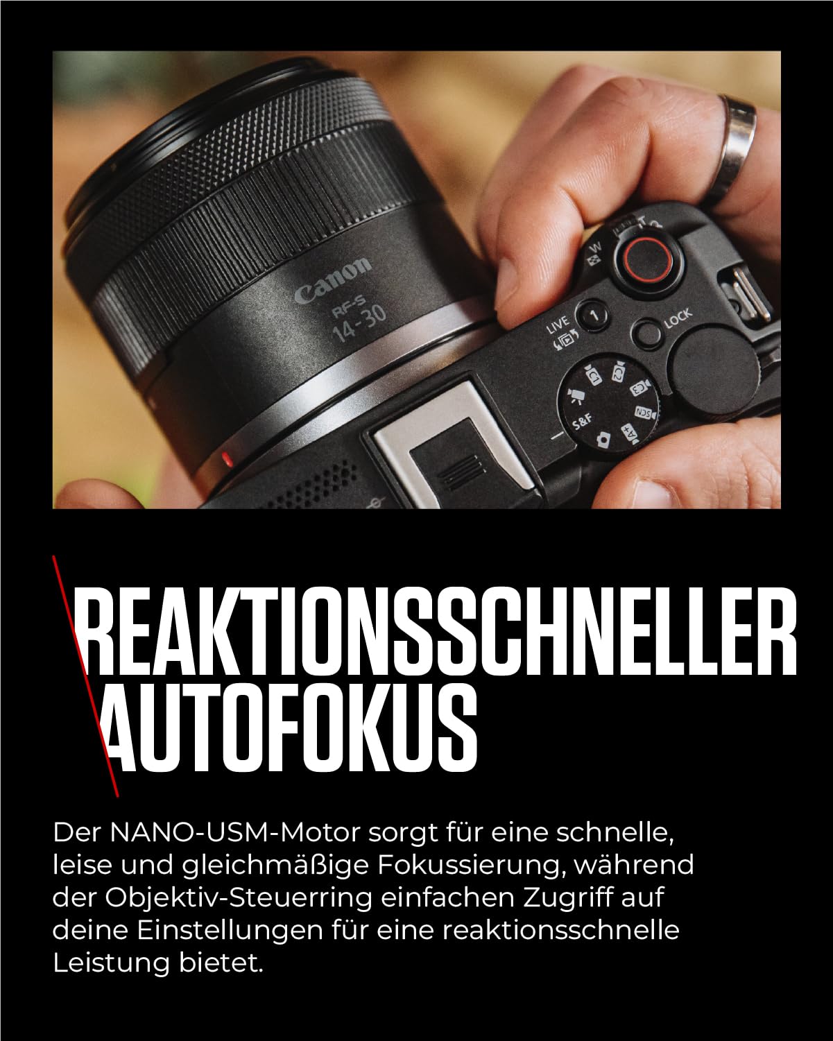 Canon Objektiv RF-S 14-30mm F4-6.3 is STM PZ – Ultraweitwinkel-Zoomobjektiv mit 5-Stufen-Bildstabilisator & Power-Zoom für Vlogging & Content Creator | Kompatibel mit dem Canon EOS R System