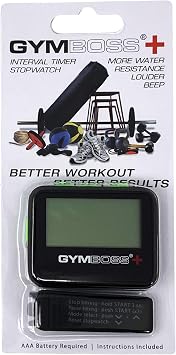 Gymboss Plus Interval Timer and Stopwatch and Gymboss Strap - Bundle (Black with Green Buttons)