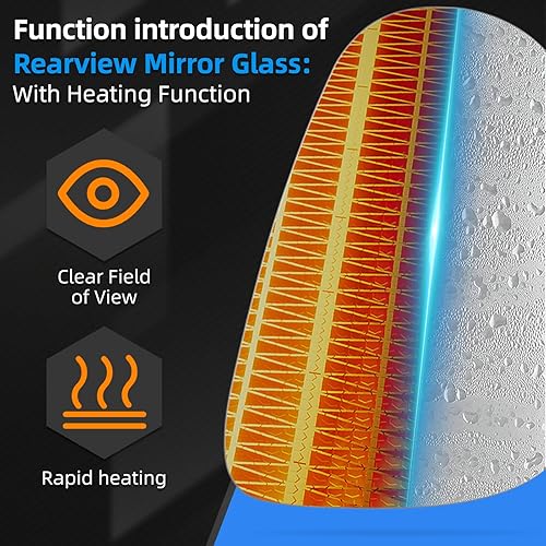Miniatura 4 de Espejo lateral de pasajero de repuesto para Volkswagen VW MK6 2010 2011 2012 2013 2014 Golf GTI Espejos de cristal  Espejo retrovisor lateral