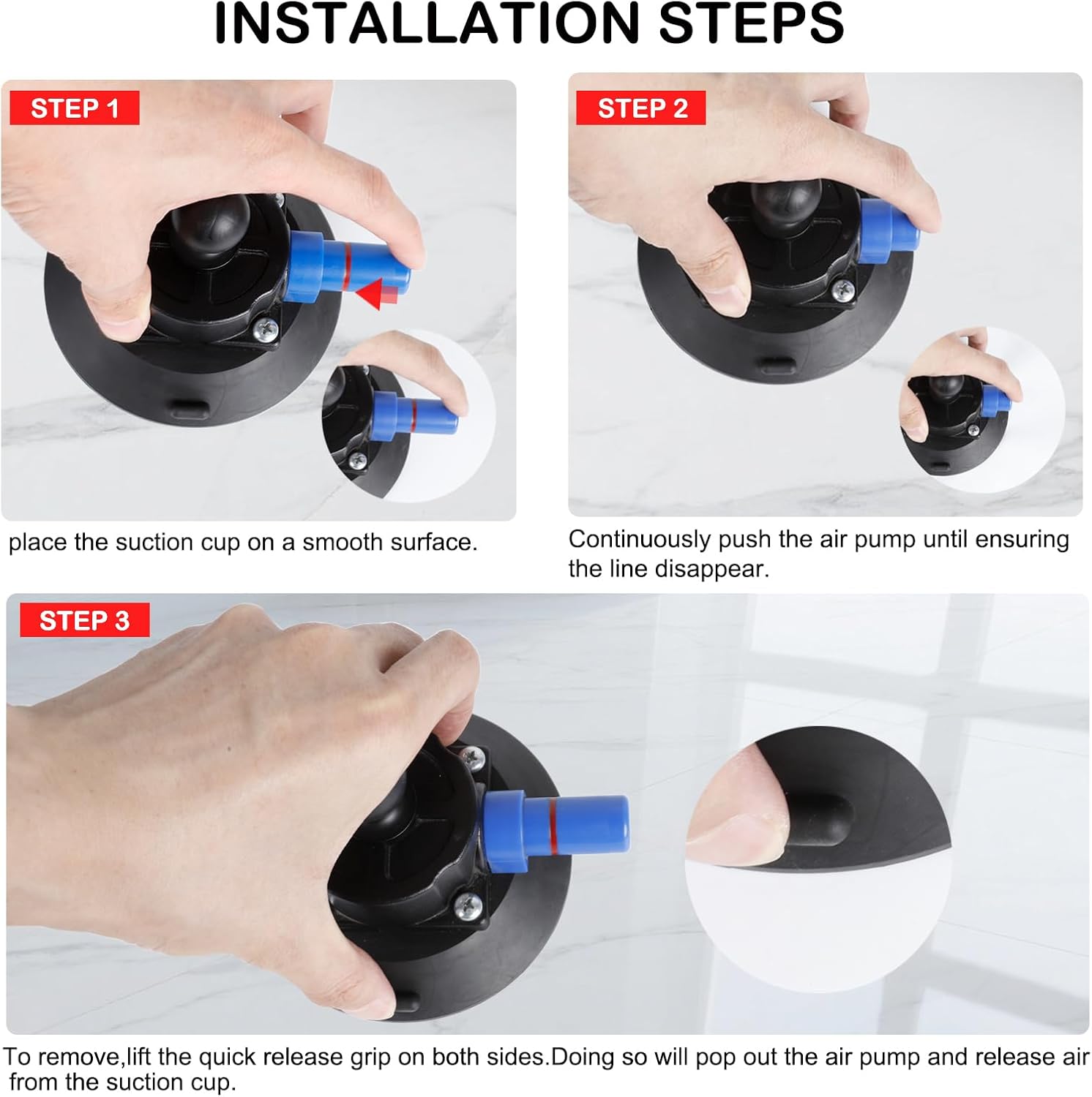 PellKing Camera Vacuum Suction Cup Mount Compatible with Insta360 X5/X4/X3,GoPro Series and DSLR Camera,iPhone 16/15/14/13/12 Series,3.94” Double Ball Head Magic Arm 4.5" Air Pump Vacuum Suction Cup