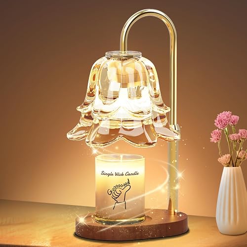 Imenlox candle warmer lamp with timer and dimmer in brown