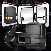 Vista 5 de Youxmoto Espejos de remolque aptos para Chevy 2007-2013 para GMC; Silverado Sierra 1500/ 2500HD/ 3500; espejos para camioneta