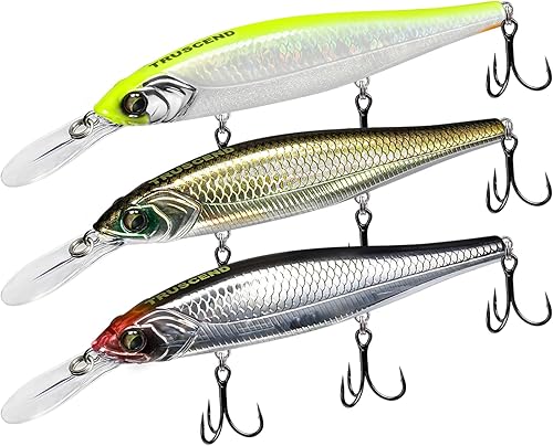 Miniatura 8 de TRUSCEND Swimmax - Señuelos de pesca realistas para agua salada y agua dulce, para trucha lucioperca, lucio, salmón azul, cebo, pesca de lubina,