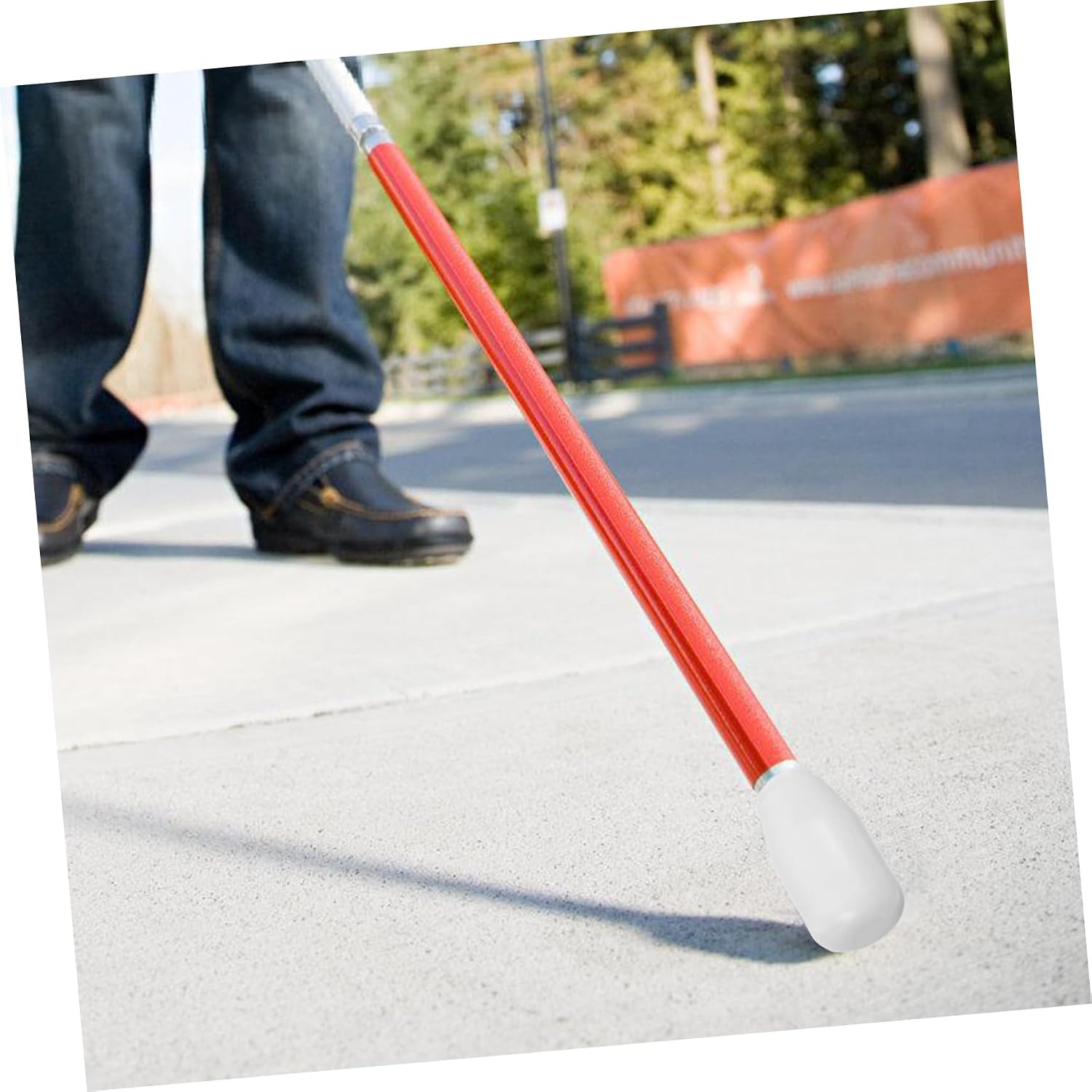 4pcs Convenient Blind Cane Tip Replacement for Stability and Balance Wear-Resistant Plastic Pad for Outdoor Use Non- Design for Reduced Fatigue