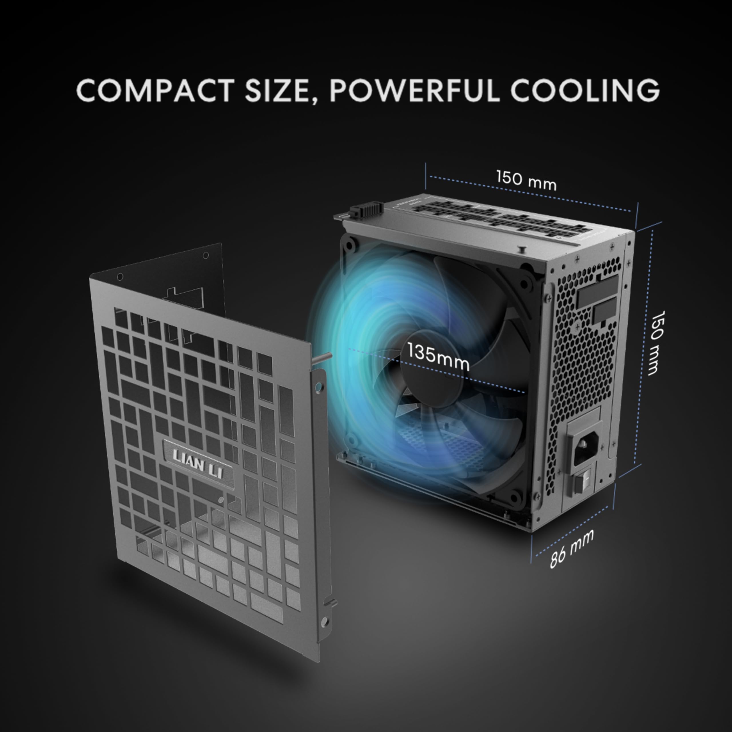 Amazon.com: Lian Li RS1000G 1000W ATX 3.1 Power Supply (Rotational