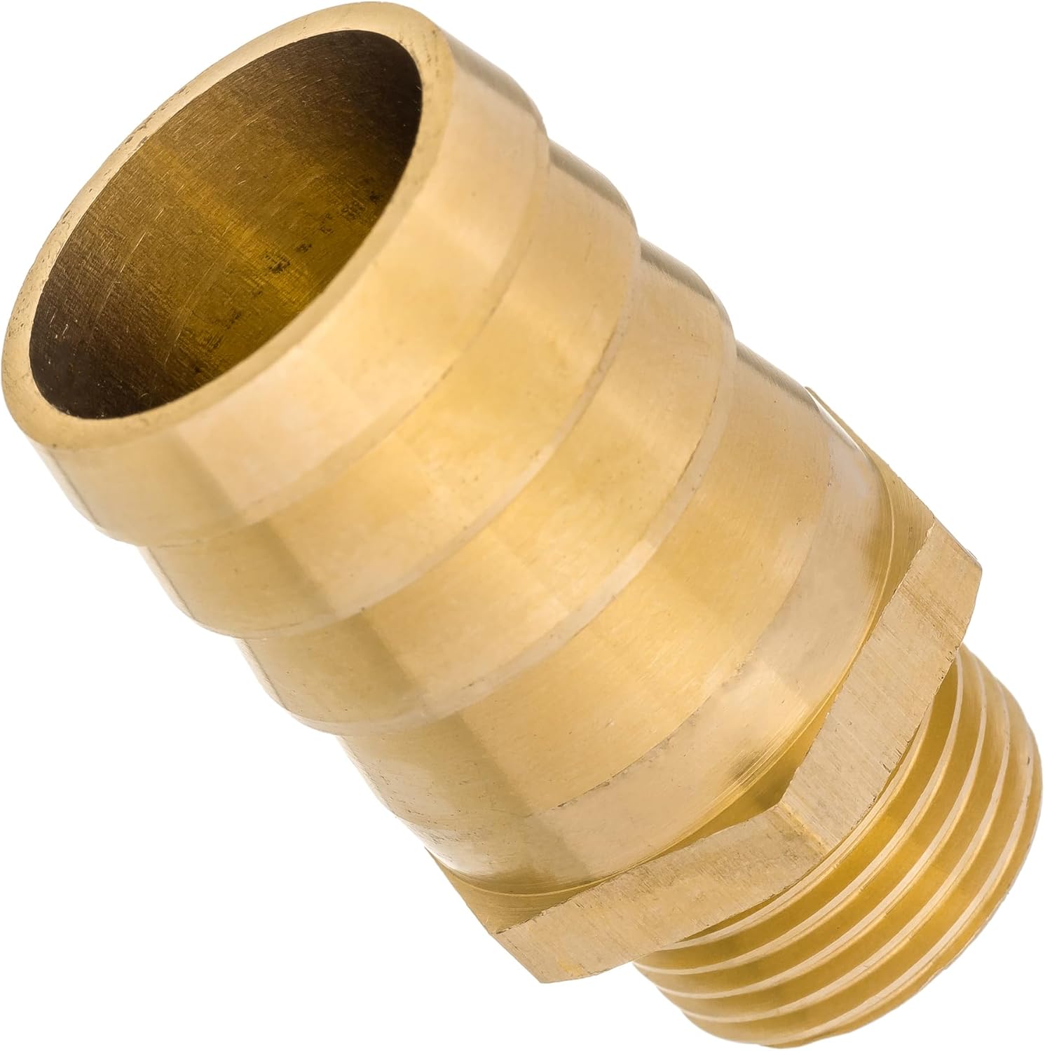 Brass Straight 25mm Barb Hose to 1/2" BSP Male Threaded Barbed Pipe Fitting Connector, Adapter Coupler Reducer Converter, Used to Connect Lines for Air, Water, Fuel, Oil and Inert Gases