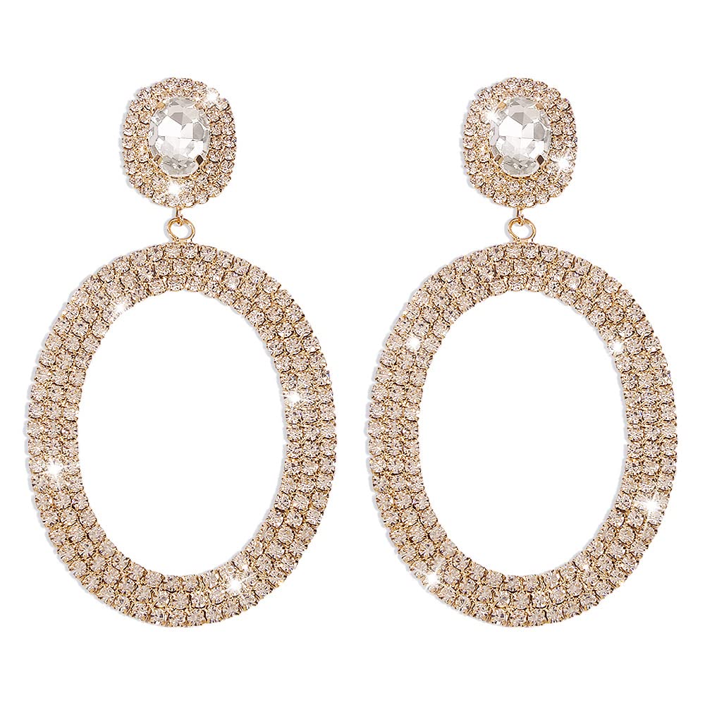Orecchini con perla, strass e Oval T Donna, Oro | Milano