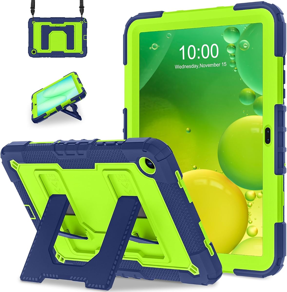 WESOROL Case for Samsung Galaxy Tab A11 Plus/A9 Plus 11 Inch Galaxy Tab A9+ | Heavy Duty Shockproof Cover for Samsung Tablet A11+/A9+ Case with Kickstand Shoulder Strap,Navy Green