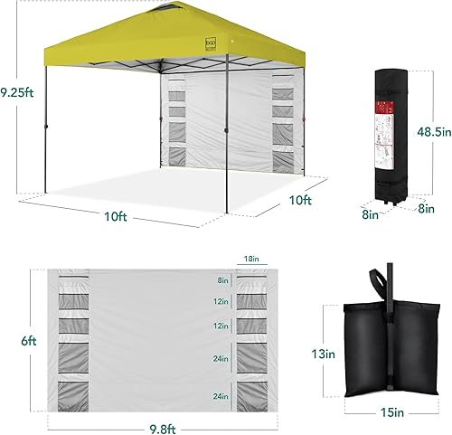 Miniatura 18 de Best Choice Products Carpa Toldo Desplegable de 10x10 pies para Instalación de 1 Persona, Refugio Portátil Instantáneo con Botón de 1 Toque