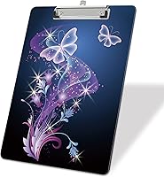 Vista 12 de Portapapeles de plástico A4, lindo portapapeles con clip tamaño carta estándar 9 x 12.5 pulgadas, decorativo para oficina para estudiantes, mujeres