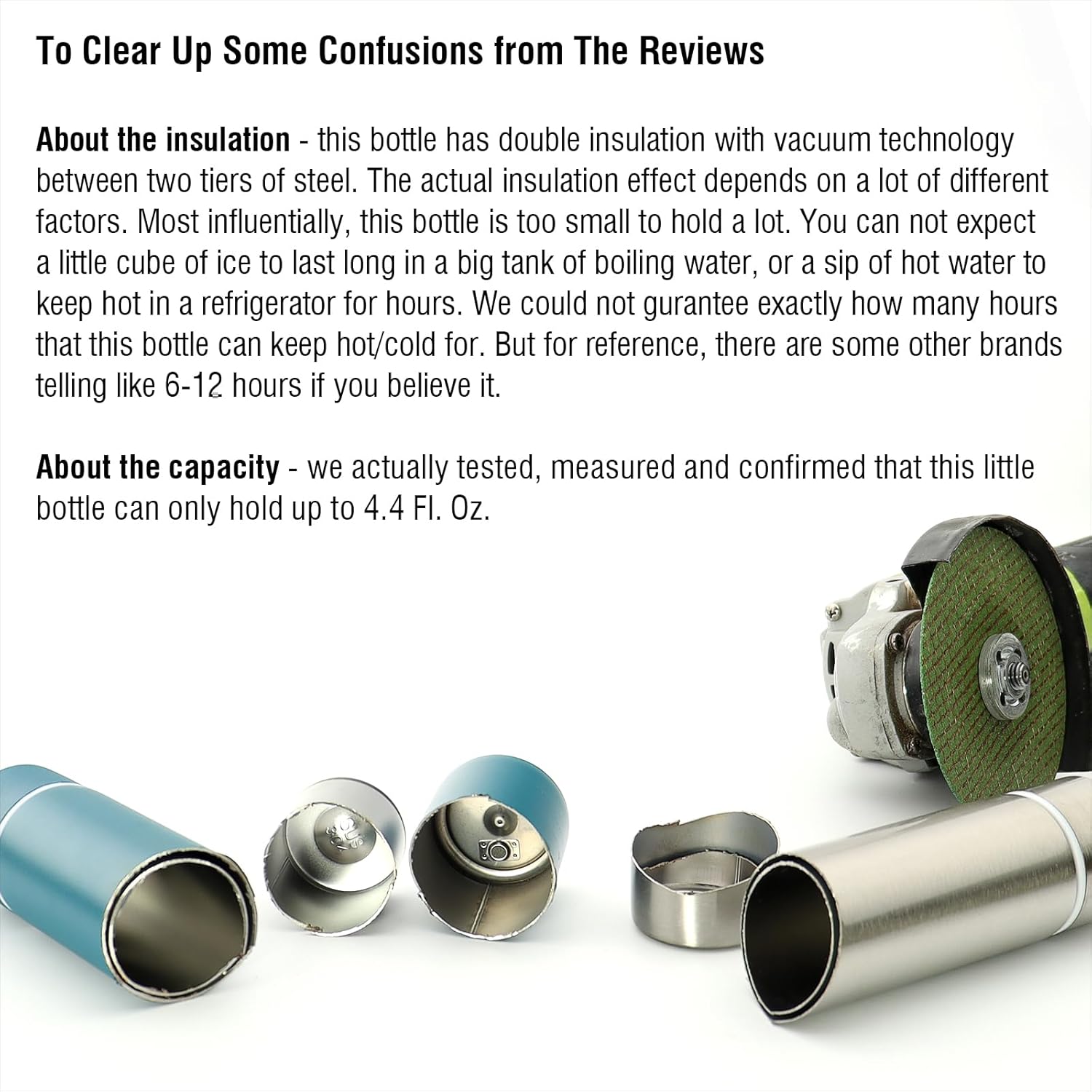 Cute Small Water Bottle, 4.4 Fl. Oz, Pack of 4, Mini Slim Flask for Kids Lunchbox, Portable Skinny Purse Water Bottle, Vacuum Insulated Reusable Leak Proof Stainless Steel Cup