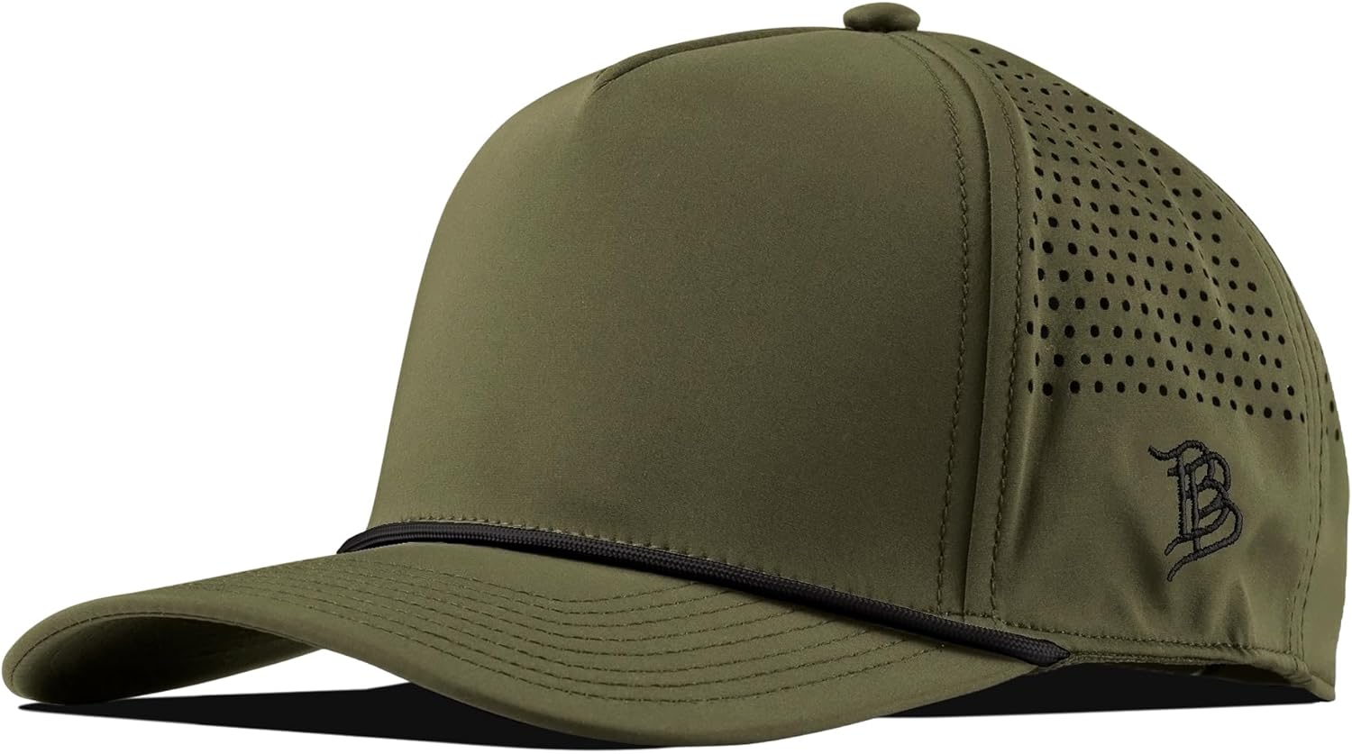 Branded Bills Bare Curved 5 Panel Rope Hat, Adjustable Snapaback, Fitted Style | Lightweight, Comfort Stretch, Quick Dry Cap