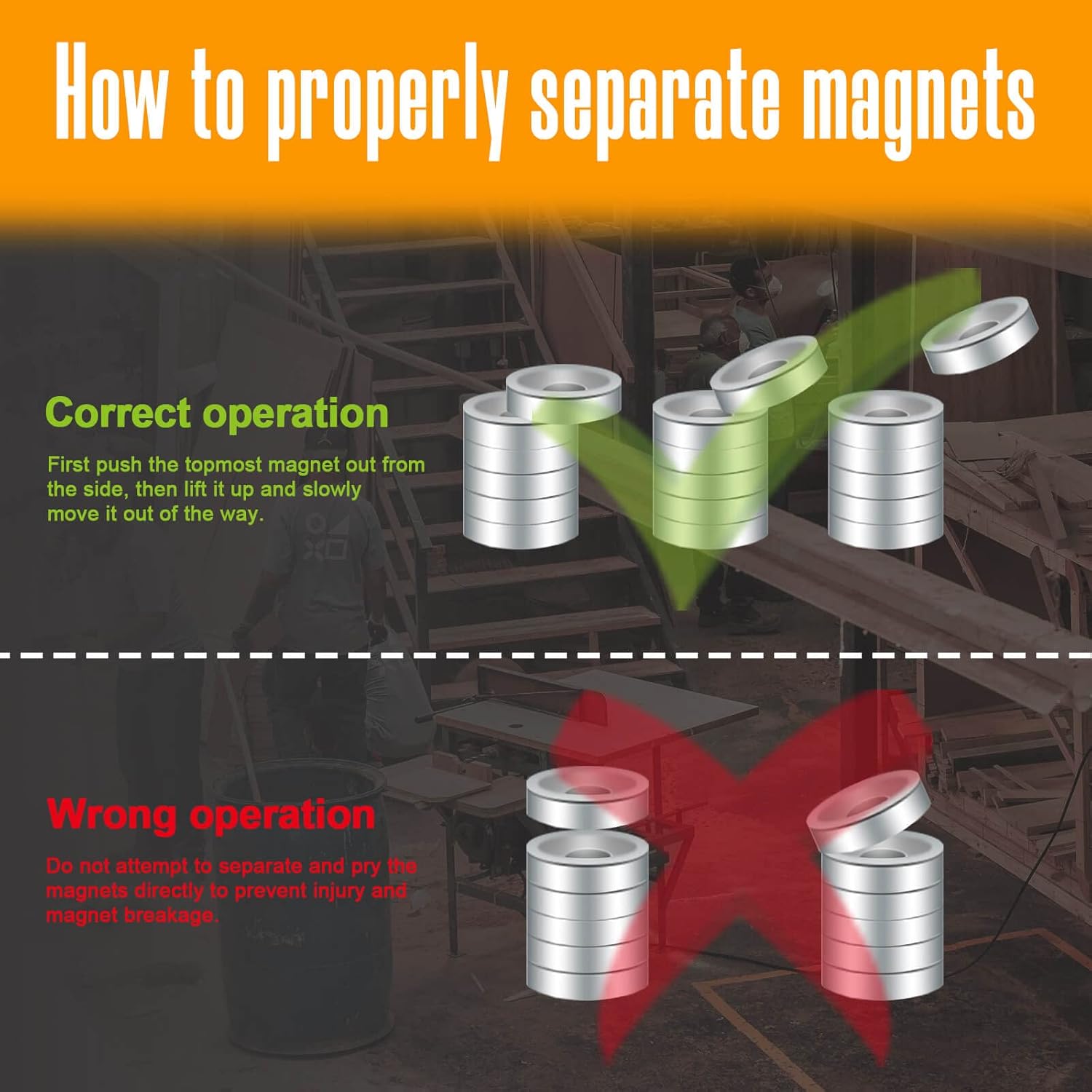 14 Pcs Strong Neodymium Magnets, 60 lbs 0.98" Heavy Duty Rare Earth Magnets with Countersunk Hole and Screws, Round Base Cup Magnet s Industrial Strength Magnet for Wall Mounting, Tool Hanging