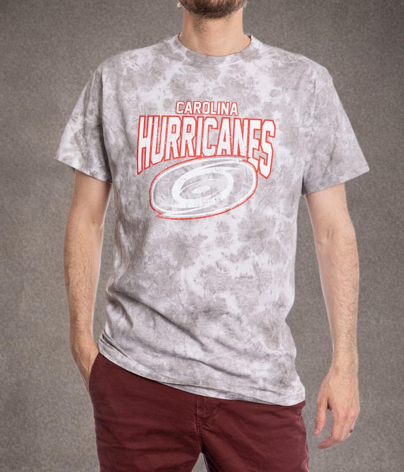 Calhoun NHL Surf & Skate Mens Team Logo Cloud Tie Dye Short Sleeve T-Shirt