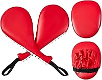 Poen Taekwondo Kick Pads Set: 4PCS Focus Mitts & Double Kick Paddles for Karate Kickboxing MMA Training - Kids Adults Home Gear