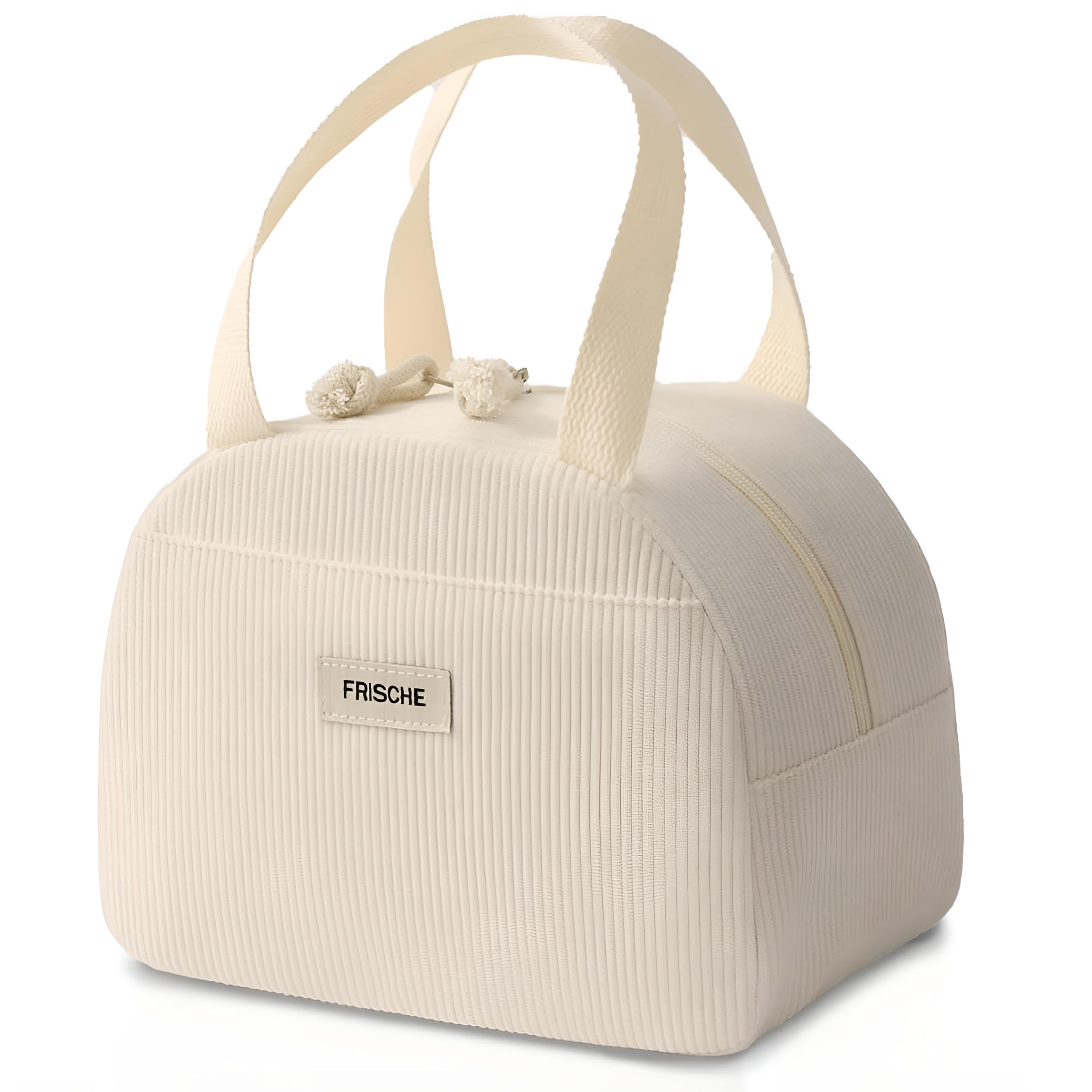 Shopiable Store Lunch Bag for Women & Men – Cute Lunch Tote Bag | Large Capacity Reusable Insulated Lunch Box | Cooler Bag for Work, Picnic, Office, School & Travel (Corduroy Beige)-picture-23