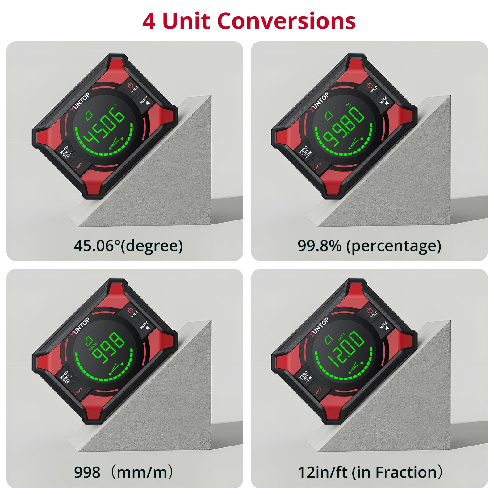 Amazon.co.jp: XUNTOP 4x90/2x180°(0.01°) デジタルアングル
